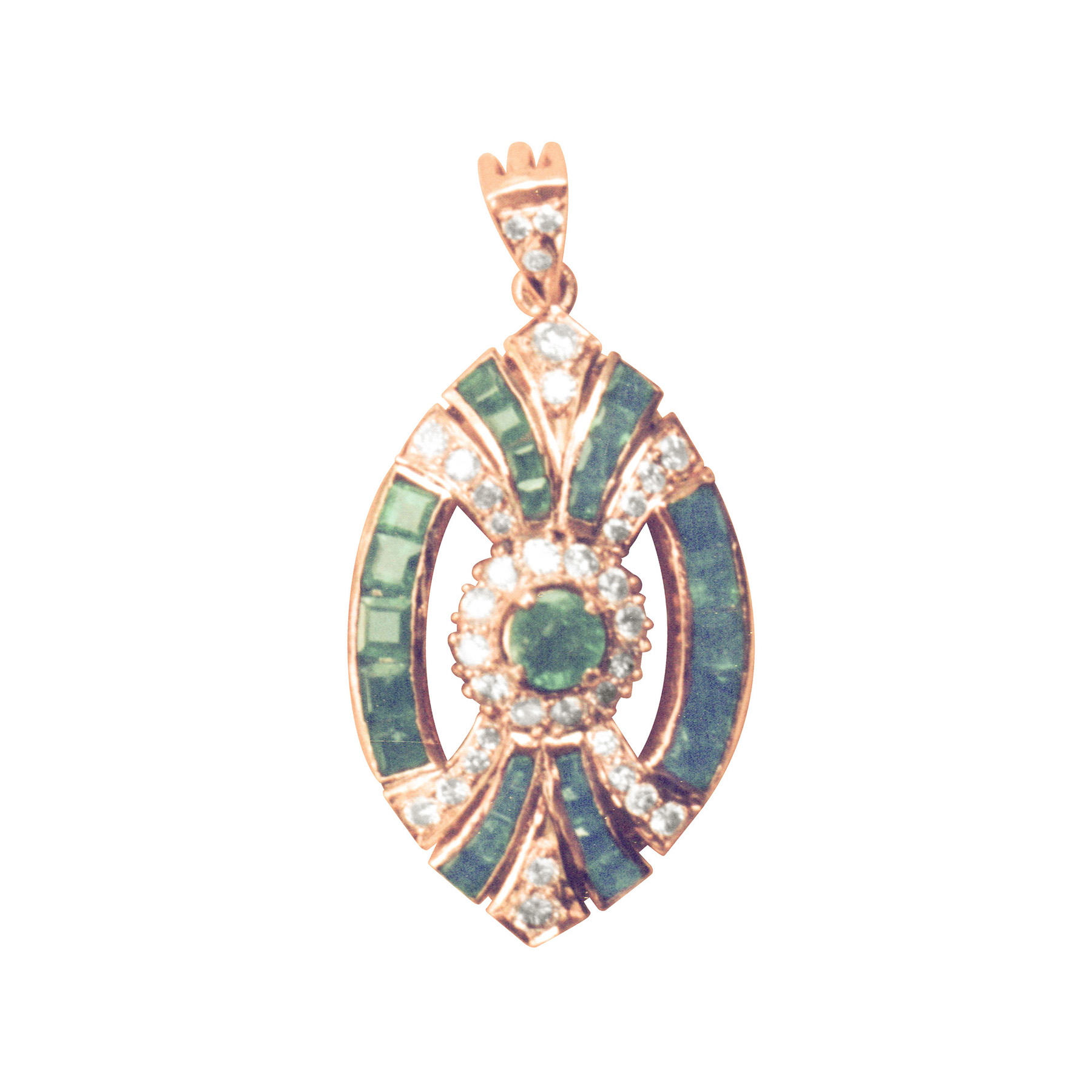 Emerald Diamond Pendant